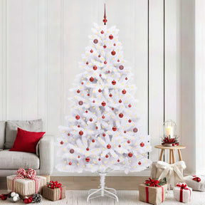 Vidaxl kunstmatige inklapbare kerstboom wit 240 cm pvc en staal