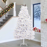 Vidaxl kunstmatige inklapbare kerstboom wit 270 cm pvc en staal