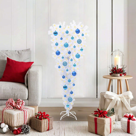 Vidaxl kunstkerstboom met 150 led wit 120 cm pvc en staal
