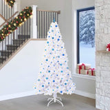 Vidaxl kunstkerstboom met 300 led wit 240 cm pvc en staal