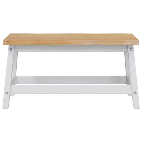 Vidaxl eetbank ekai wit 91,5 x 29 x 45,5 cm massief grenenhout