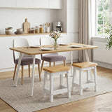 Vidaxl barkruk ekai 2 st wit 40 x 29 x 45,5 cm massief grenenhout