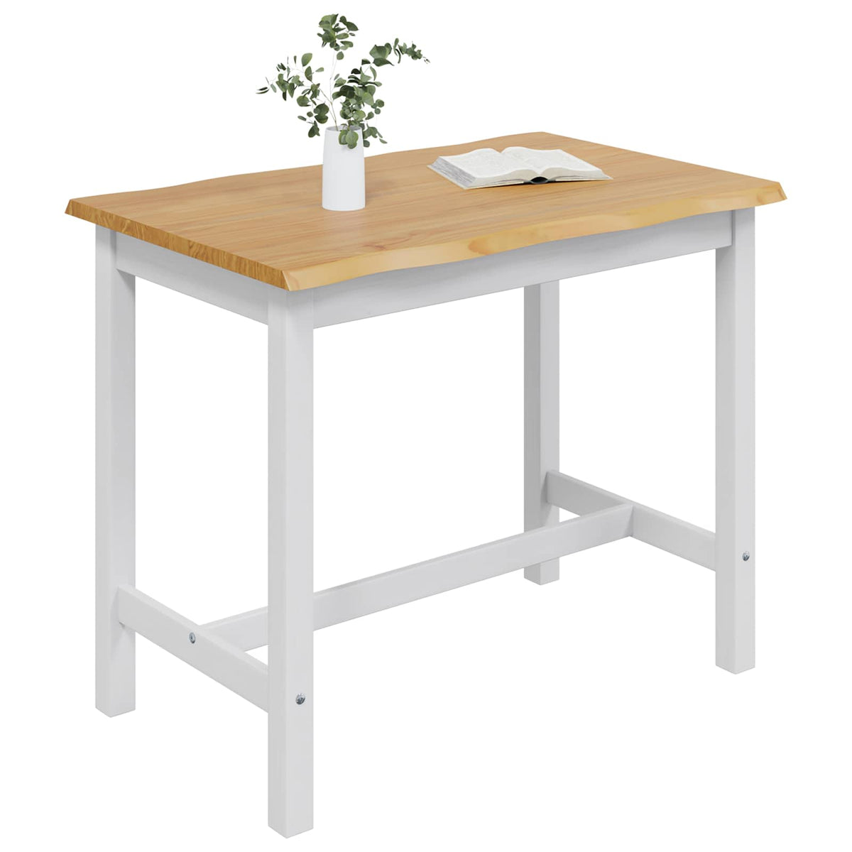 Vidaxl hoge bartafel ekai wit 112 x 70 x 91 cm massief grenenhout