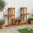 Vidaxl plantenstandaard naturel 123 x 25 x 78,5 cm massief acaciahout