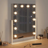 Vidaxl led make-up spiegel wit 44 x 10 x 53 cm glas en staal