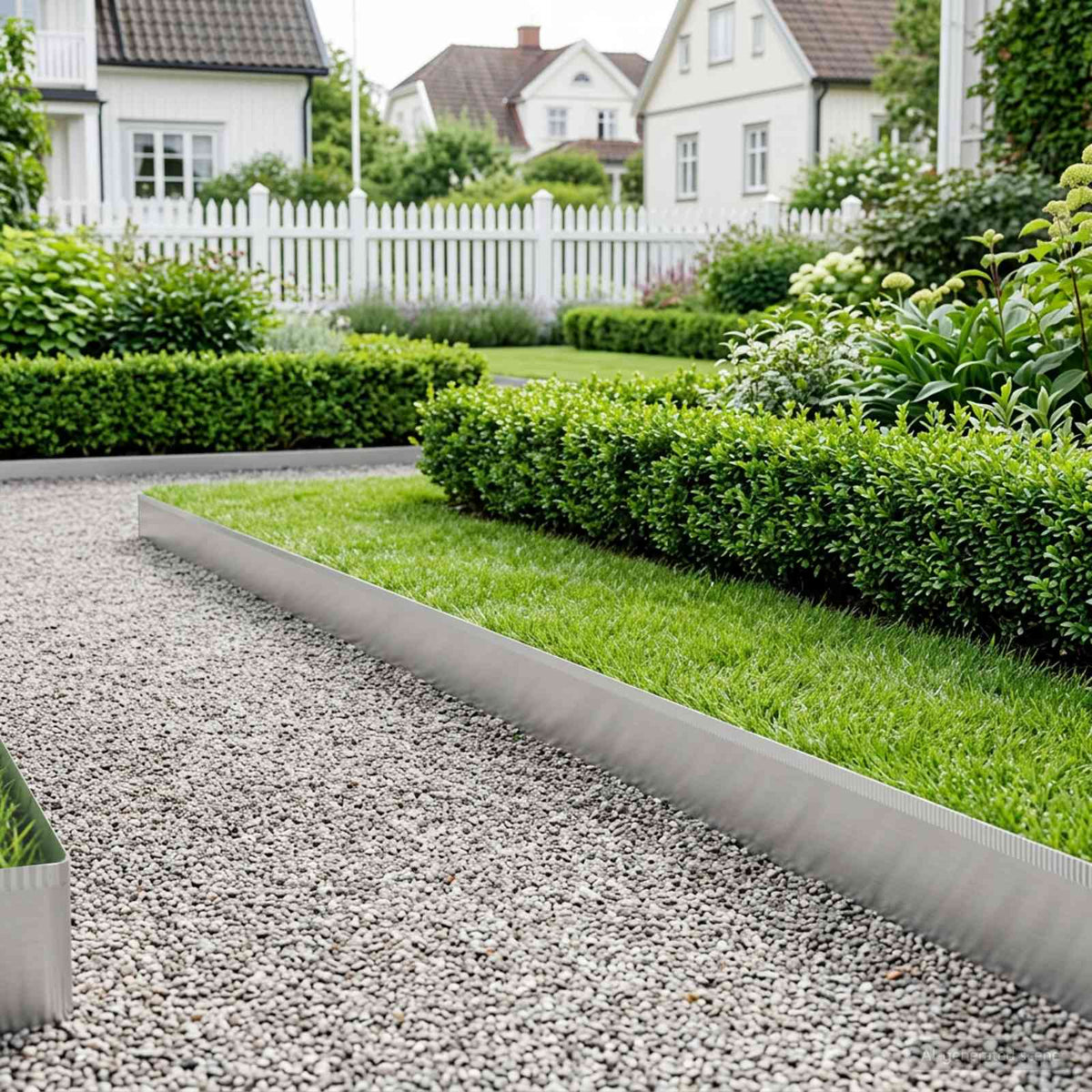 Vidaxl gazonrand 10 m x 15 cm gegalvaniseerd staal zilver