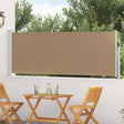 Vidaxl uittrekbaar zijscherm rechthoekig 500 x 100 cm polyester taupe