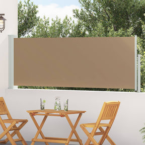 Vidaxl uittrekbaar zijscherm rechthoekig 500 x 100 cm polyester taupe