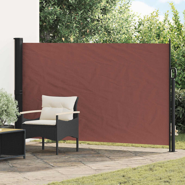 Vidaxl uittrekbaar zijscherm 300 x 170 cm polyester rechthoekig bruin