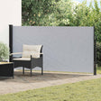 Vidaxl uittrekbaar zijscherm 300 x 170 cm polyester rechthoekig grijs