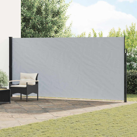 Vidaxl uittrekbaar zijscherm 300 x 200 cm polyester rechthoekig grijs