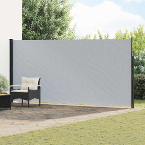Vidaxl uittrekbaar zijscherm 500 x 180 cm polyester rechthoekig grijs