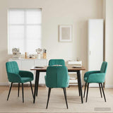 Vidaxl eettafelstoelen 4 st fluweel turquoise 56.5 x 50 x 85 cm