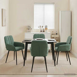 Vidaxl eettafelstoelen 4 st fluweel zeegroen 56.5 x 50 x 85 cm