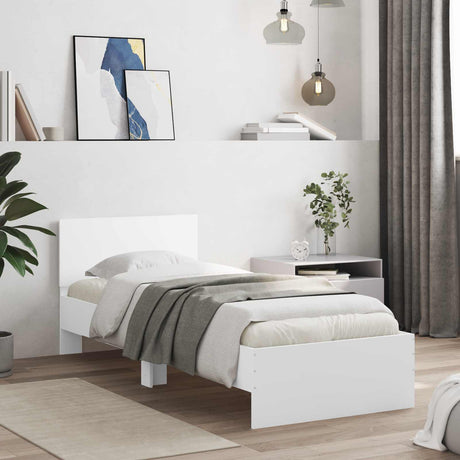 Vidaxl bedframe wit 80 x 200 cm bewerkt hout