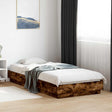 Vidaxl bed frame met led gerookt eiken 80 x 200 cm bewerkt hout