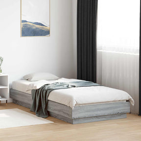 Vidaxl bed frame met led grijs sonoma 80 x 200 cm bewerkt hout