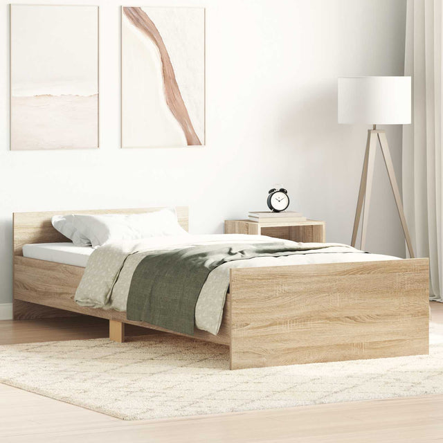 Vidaxl bedframe sonoma eiken 80 x 200 cm bewerkt hout