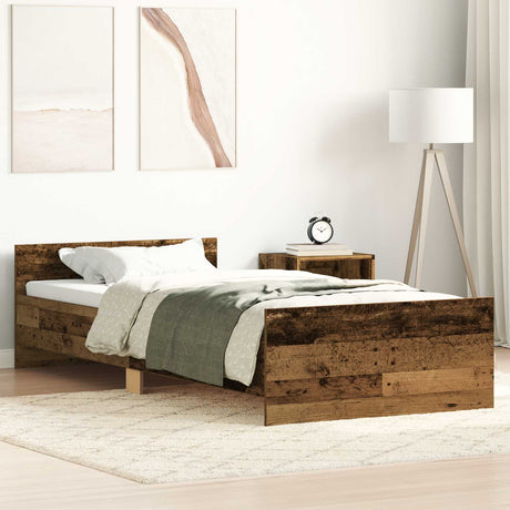 Vidaxl bedframe oud hout 80 x 200 cm bewerkt hout