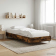Vidaxl bedframe gerookt eiken 80 x 200 cm bewerkt hout