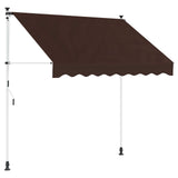 Vidaxl handmatig uitschuifbare luifel bruin 250 cm