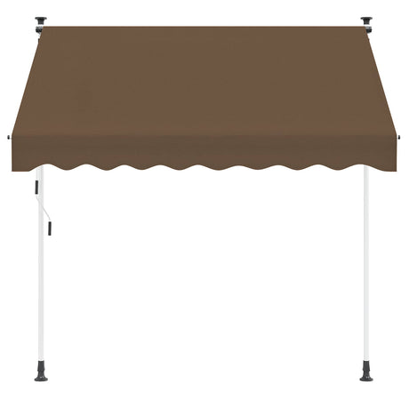 Vidaxl handmatig uitschuifbare luifel taupe 300 cm