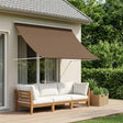 Vidaxl markies taupe 150 x 150 cm 180 g m² polyester met pu coating