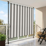 Vidaxl buiten rolgordijn antraciet en wit 100 x 270 cm
