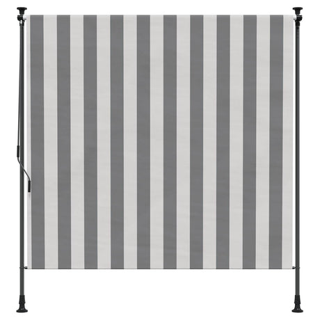 Vidaxl buiten rolgordijn antraciet en wit 100 x 270 cm