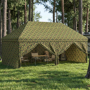 Vidaxl tent met 4 zijwanden 2,9 x 5,8 m leger camouflage