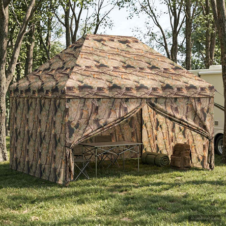 Vidaxl pop-up gazebo met 4 zijwanden 3 x 4 m bos camouflage