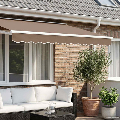 Vidaxl vervangende volant voor 3 m taupe polyester