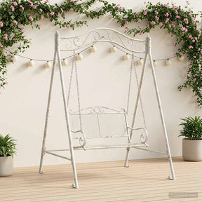 Vidaxl schommelframe antiek wit 113 x 121,5 x 168 cm staal