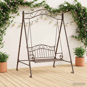 Vidaxl schommelframe antiek bruin 113 x 121,5 x 168 cm staal