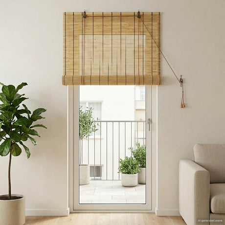 Vidaxl rolgordijn naturel 60 x 220 cm riet