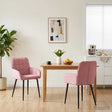 Vidaxl eettafelstoelen 2 st fluweel roze 56.5 x 50 x 85 cm