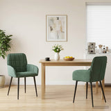 Vidaxl eettafelstoelen 2 st fluweel zeegroen 56.5 x 50 x 85 cm