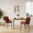 Vidaxl eettafelstoelen 2 st kunstleer bruin 56,5 x 50 x 85 cm