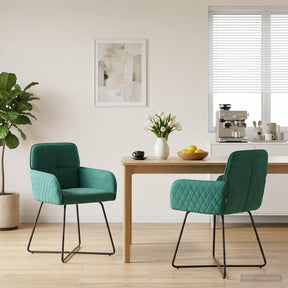 Vidaxl eettafelstoelen 2 st fluweel turquoise 59 x 56,5 x 86 cm