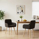 Vidaxl eettafelstoelen 2 st bouclé zwart 59 x 57 x 85 cm