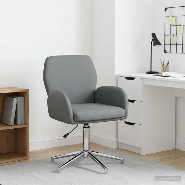 Vidaxl draaischrijfstoel 54 x 58 x 90 cm donkergrijs stof