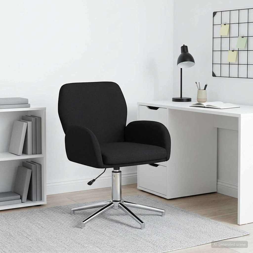 Vidaxl draaischrijfstoel 54 x 58 x 90 cm zwart stof
