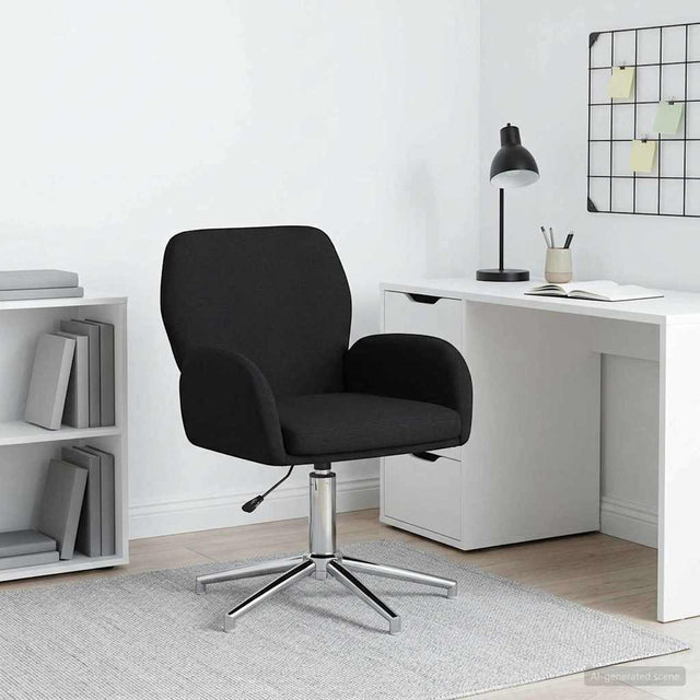 Vidaxl draaischrijfstoel 54 x 58 x 90 cm zwart stof