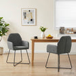 Vidaxl eettafelstoelen 2 st fluweel donkergrijs 55 x 50 x 84 cm