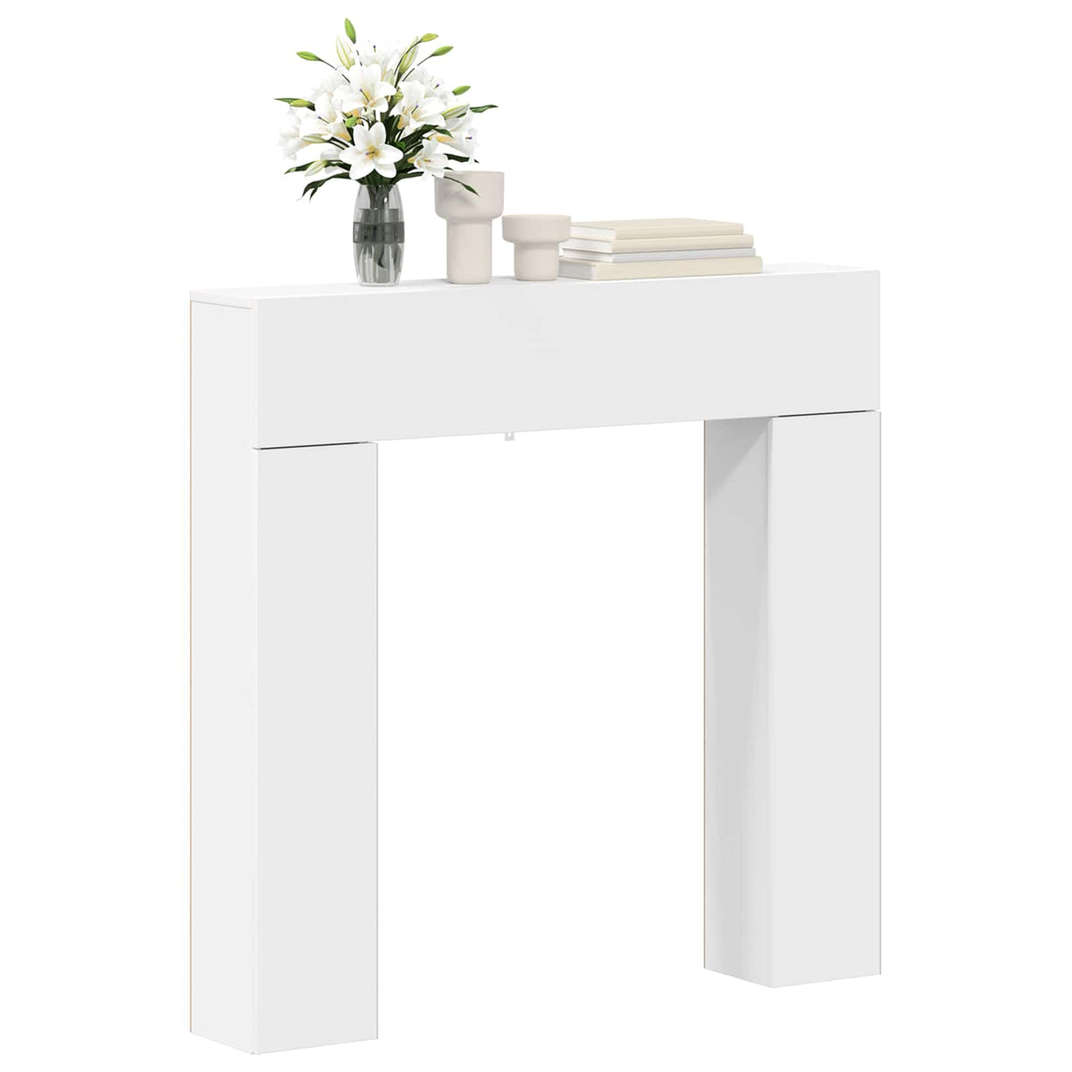 Vidaxl haardomlijsting wit 102 x 18 x 100,5 cm bewerkt hout