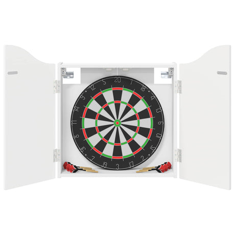 Vidaxl dartbord kabinet wit 56 x 12 x 63 cm bewerkt hout