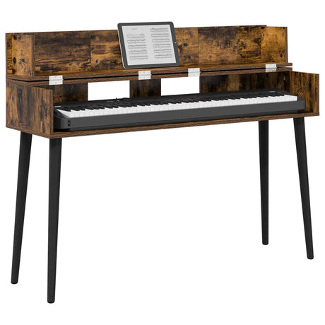 Vidaxl studiobureau gerookt eiken 152 x 40 x 19,5 cm bewerkt hout