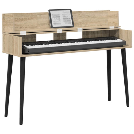Vidaxl studiobureau sonoma eiken 130 x 40 x 19,5 cm bewerkt hout