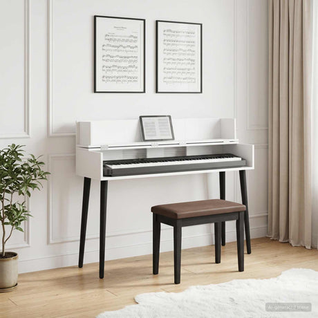 Vidaxl studiobureau wit 110 x 40 x 19,5 cm bewerkt hout