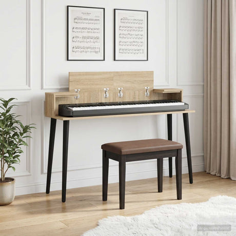 Vidaxl studiobureau sonoma eiken 130 x 36 x 19,5 cm bewerkt hout
